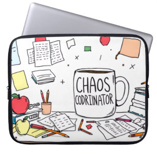 Chaos Coordinator Funny Typography  Laptop Sleeve