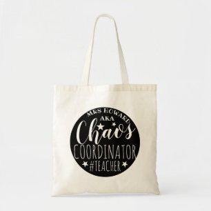 Chaos Coordinator hashtag tote bag teacher fashion