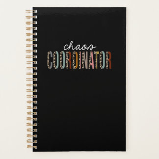 Chaos Coordinator Leopard Print Funny Gift Planner