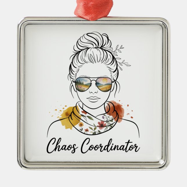 Chaos Coordinator﻿ Metal Ornament (Front)