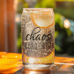 Chaos Coordinator Modern Typography Script Can Glass<br><div class="desc">Chaos Coordinator Modern Typography Script Can Glass Drinking Glass feature a simple design of "chaos coordinator" in a fun black typographic text. Perfect for that busy mum,  teacher,  sports team manager or work boss. Created by Evco Studio www.zazzle.com/store/evcostudio</div>