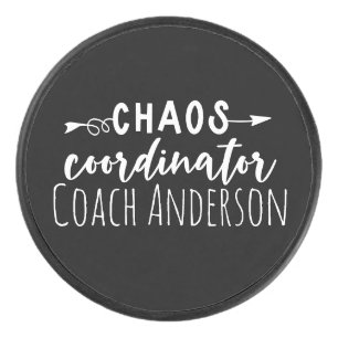 Chaos Coordinator Office Coworker Mum Hockey Puck