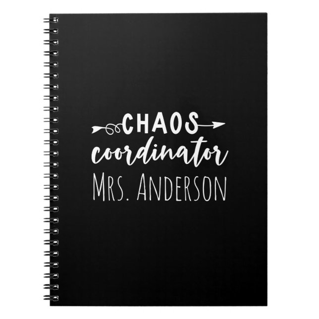 Chaos Coordinator Office Coworker Mum Notebook (Front)
