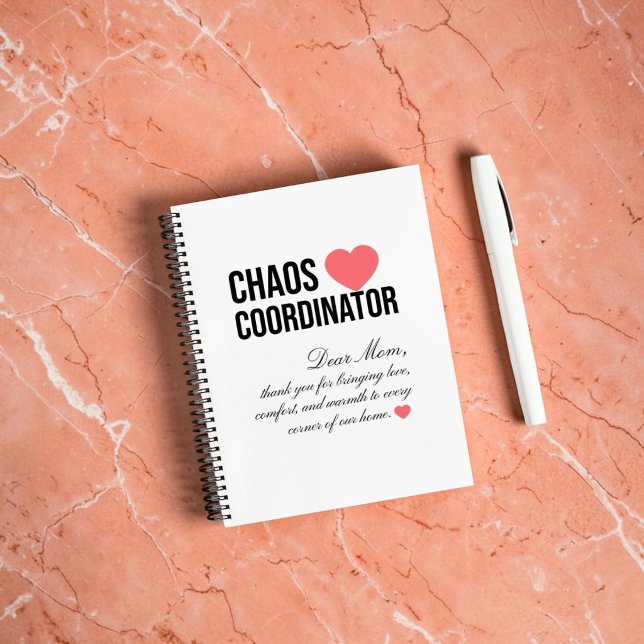 Chaos Coordinator Personalised Unique Gift Notebook (Creator Uploaded)