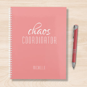 Chaos Coordinator Pink Personalised Name Planner
