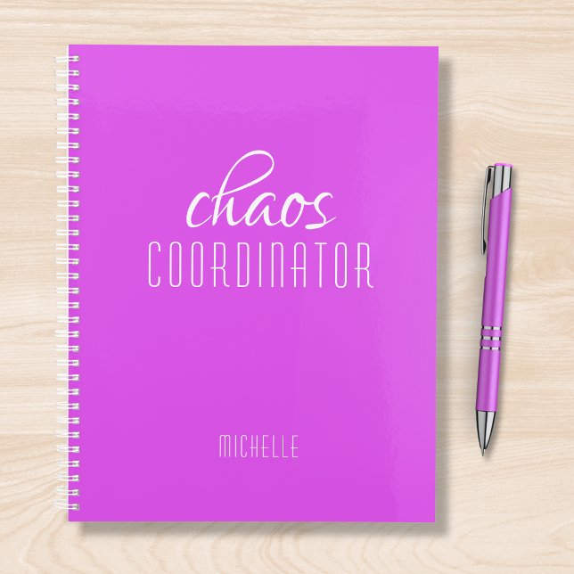 Chaos Coordinator Purple Personalised Name Planner (Creator Uploaded)