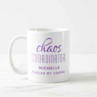 Chaos Coordinator Purple Typography Personalised