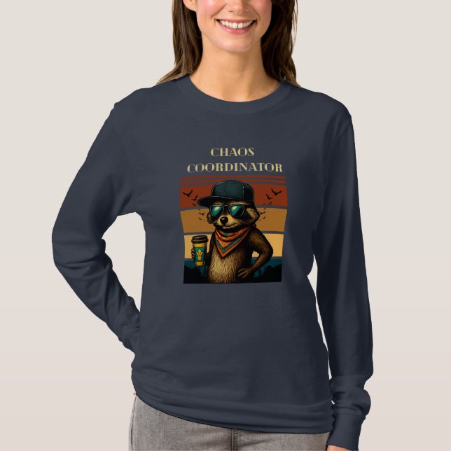 Chaos Coordinator Racoon Long Sleeved Shirt (Front)