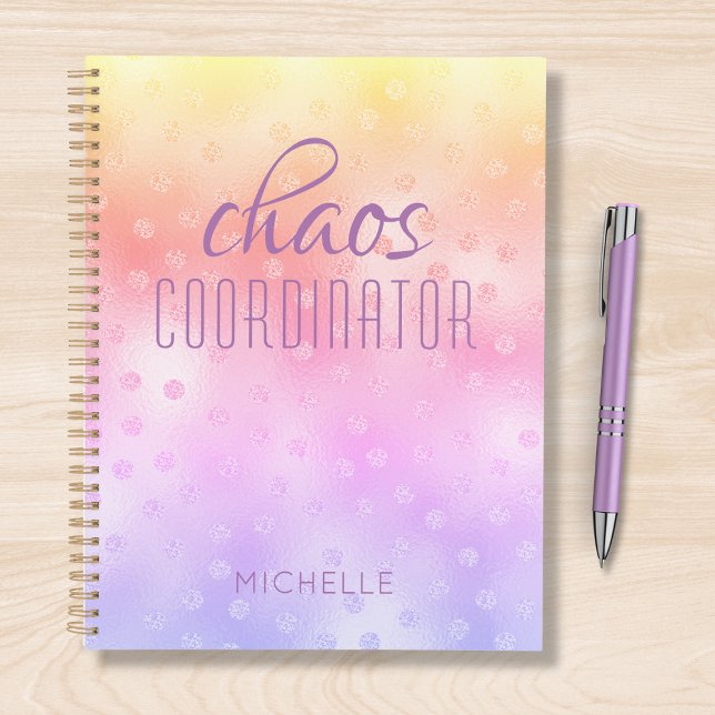 Chaos Coordinator Rainbow Glitter Personalised Planner (Creator Uploaded)