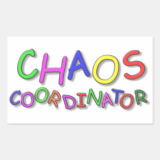 Chaos Coordinator Rectangular Sticker