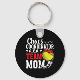 Chaos Coordinator Softll Team Mom Softll Team Mama Key Ring