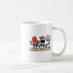 Chaos Coordinator Teacher Fun Teacher Humour Leopa Coffee Mug
