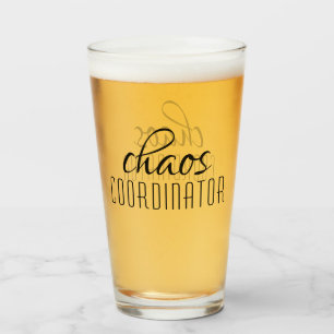 Chaos Coordinator Typographic Text Glass