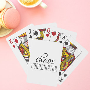 Chaos Coordinator Typographic Text Playing Cards
