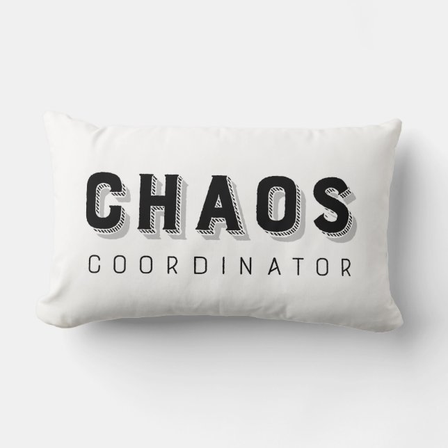 Chaos Coordinator Typography Lumbar Cushion (Front)