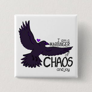 Chaos Crow 15 Cm Square Badge