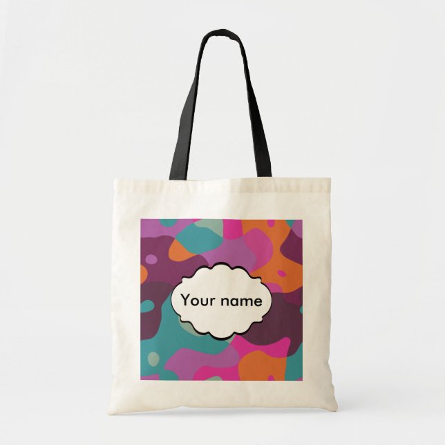 Chaos in retro colours tote bag (Front)