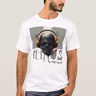 Chaos in the head of the dead head with headphones T-Shirt