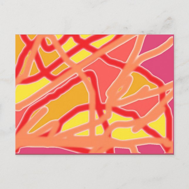 Chaos into Form Digital Art Postcard - Pink (Front)