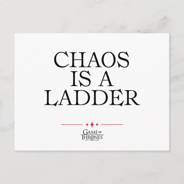 Chaos Is A Ladder Postcard (Front)