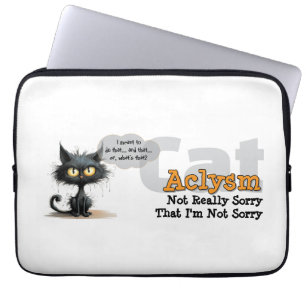 Chaos Kitty Laptop Sleeve: Not Sorry Sleeve