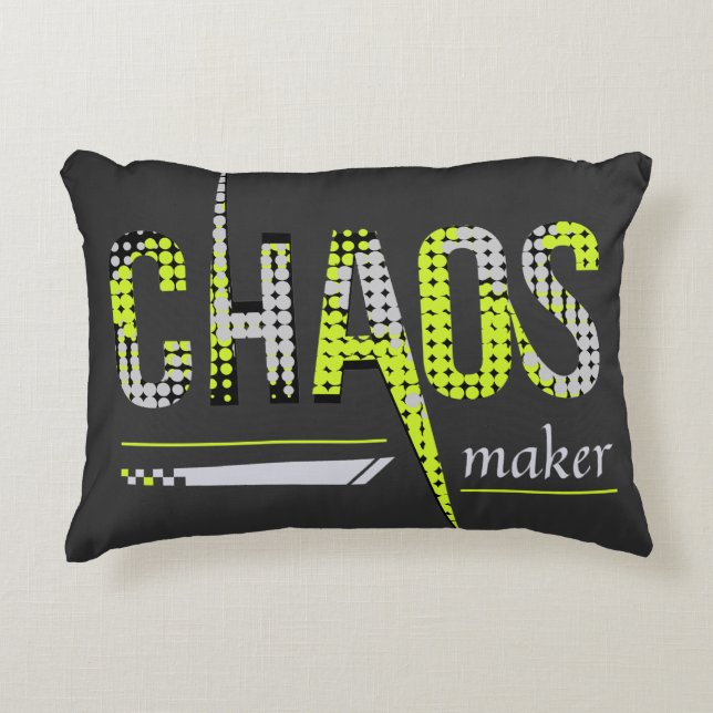Chaos Maker Funny Decorative Cushion (Front)