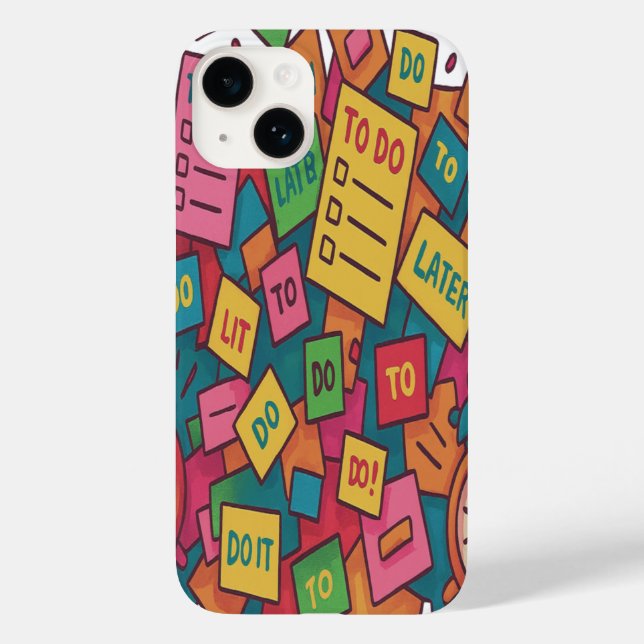Chaos of To-Do's: Colourful Task Storm Case-Mate iPhone Case (Back)
