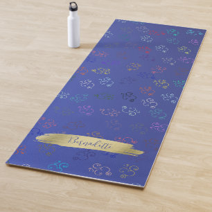 Chaos OMs Blue, Pretty Indigo Om Yoga Mat