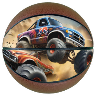 Chaos on Wheels: Monster Truck Smash Derby Basketball