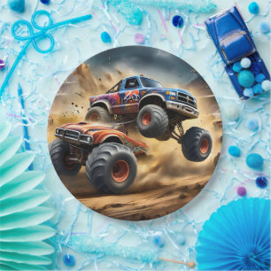 Chaos on Wheels: Monster Truck Smash Derby, Paper Plate