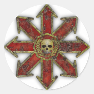 Chaos – Red Classic Round Sticker