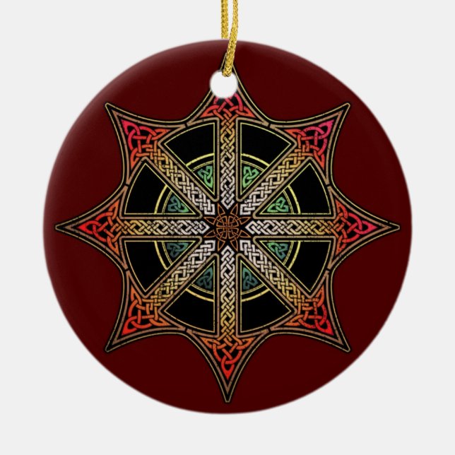 Chaos Star Pendant/Ornament Ceramic Tree Decoration (Front)