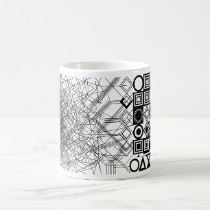 Chaos to Order Abstract Geometric Coffee Mug