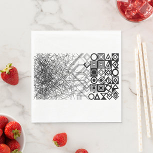 Chaos to Order Abstract Geometric Napkin