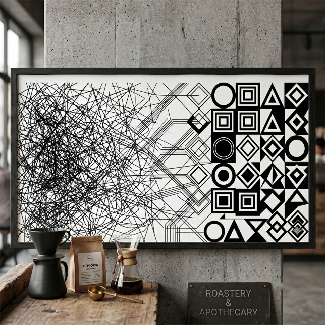 Chaos to Order Abstract Geometric  Poster (Creator Uploaded)
