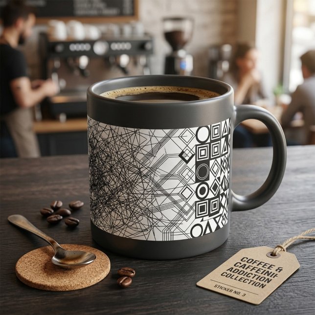 Chaos to Order Abstract Geometric  Rectangular Sticker (Creator Uploaded)