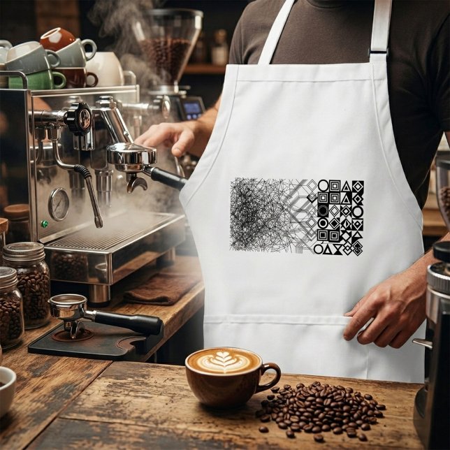 Chaos to Order Abstract Geometric  Standard Apron (Creator Uploaded)
