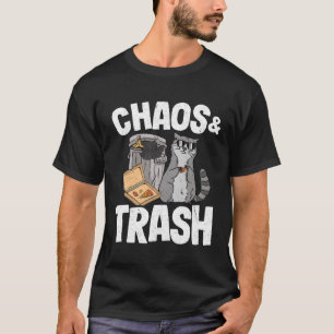 Chaos & Trash Garbage Panda Eating Pizza Racoon T-Shirt