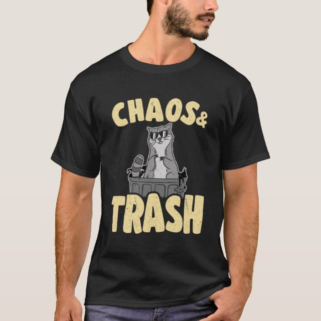 Chaos & Trash Garbage Panda Funny Racoon Pullover (Front)