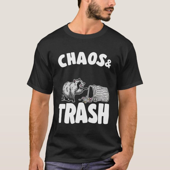 Chaos & Trash Garbage Panda Funny Racoon Pullover (Front)