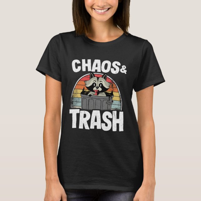 Chaos & Trash Garbage Panda Raccoon  3 T-Shirt (Front)