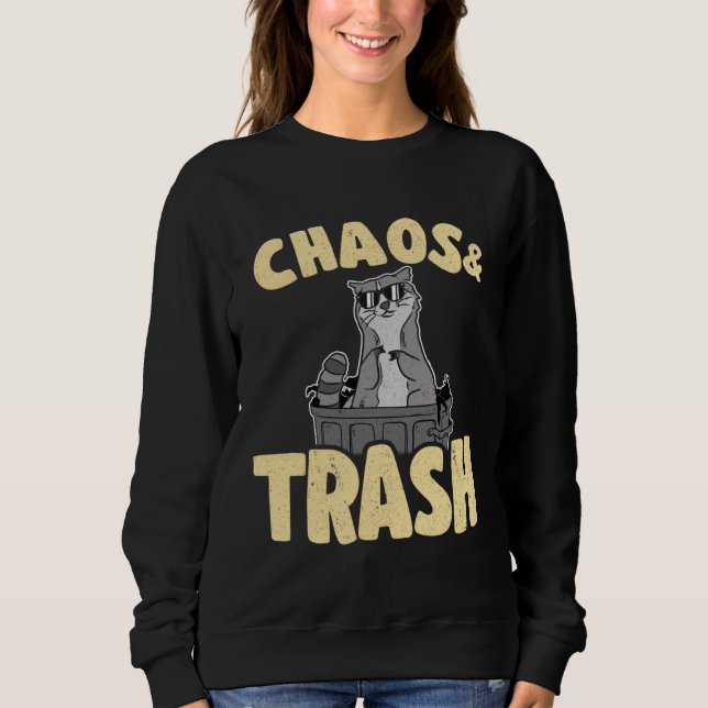 Chaos & Trash Garbage Panda Raccoon 5 Sweatshirt (Front)