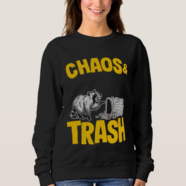 Chaos & Trash Garbage Panda Raccoon Sweatshirt (Front)
