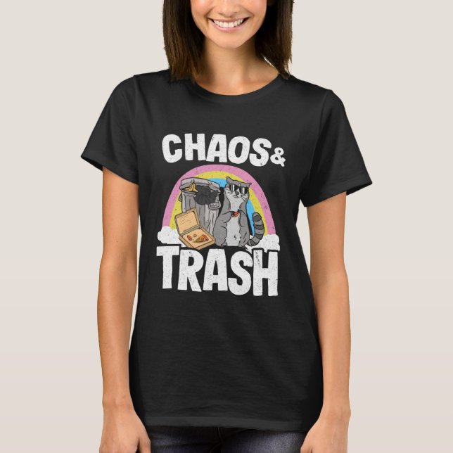 Chaos & Trash Garbage Panda Rainbow Raccoon  1 T-Shirt (Front)