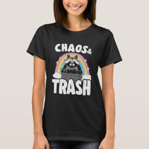 Chaos & Trash Garbage Panda Rainbow Raccoon Pullov T-Shirt