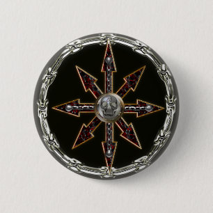 chaos wheel 6 cm round badge