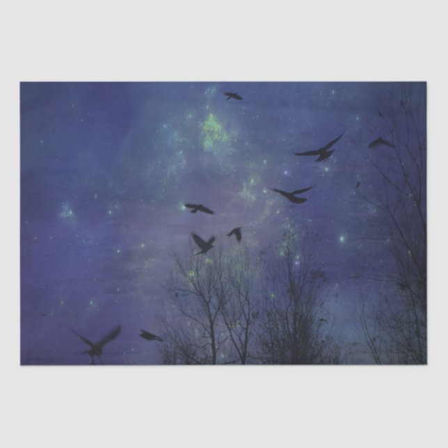 Chaotic Blue Night Tissue Paper (Front)