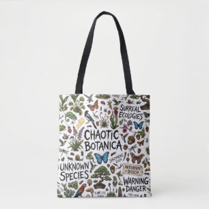 Chaotic Botanica Surreal Ecologies Illustration Pr Tote Bag