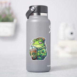 Chaotic Coffee Frog Sticker