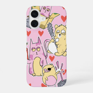 Chaotic Cuties Love & Mayhem iPhone 16 Case